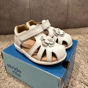 Stride Rite White Baby Walker Shoes